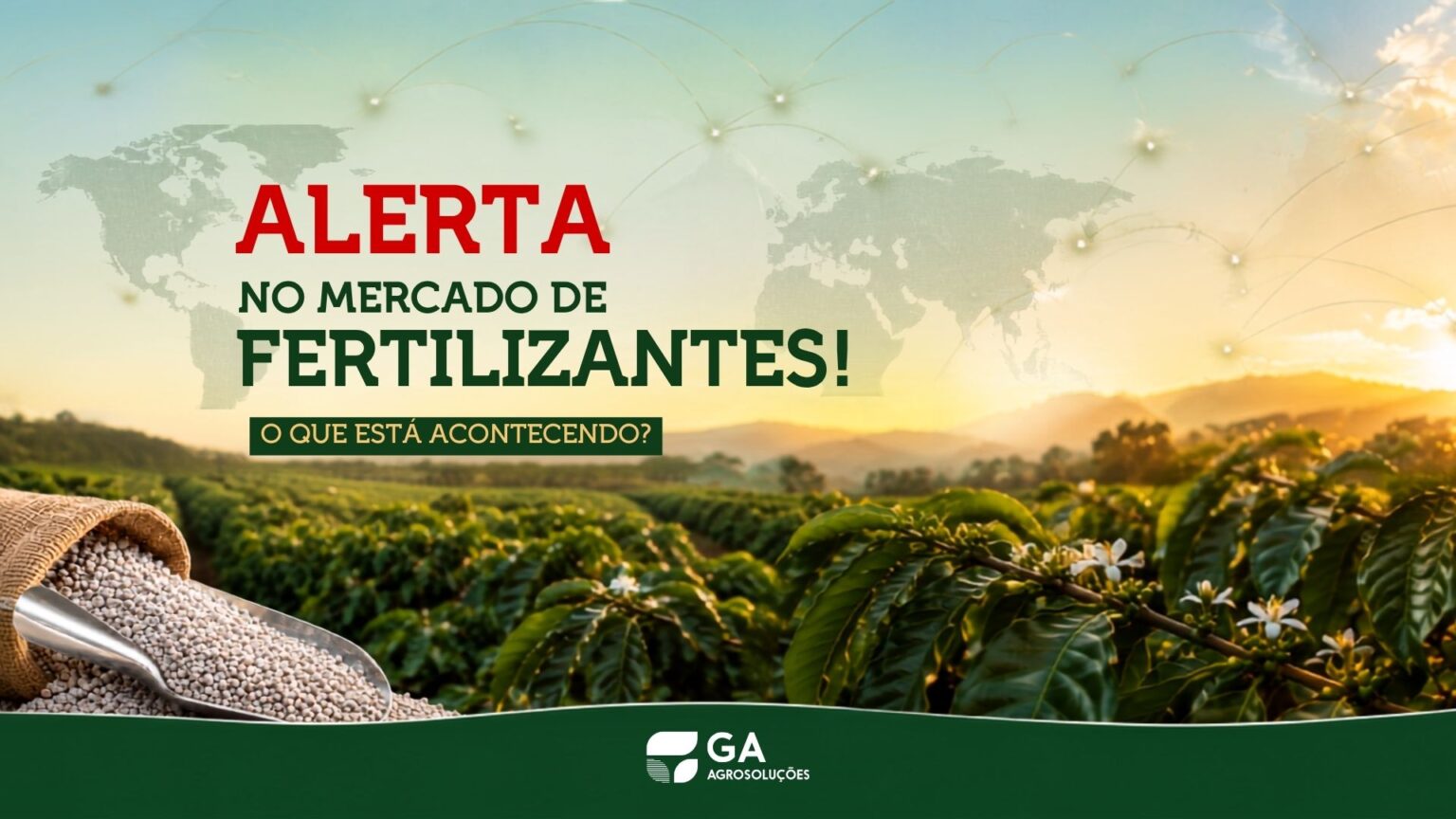 imagem florada da cafeicultura e fertilizantes